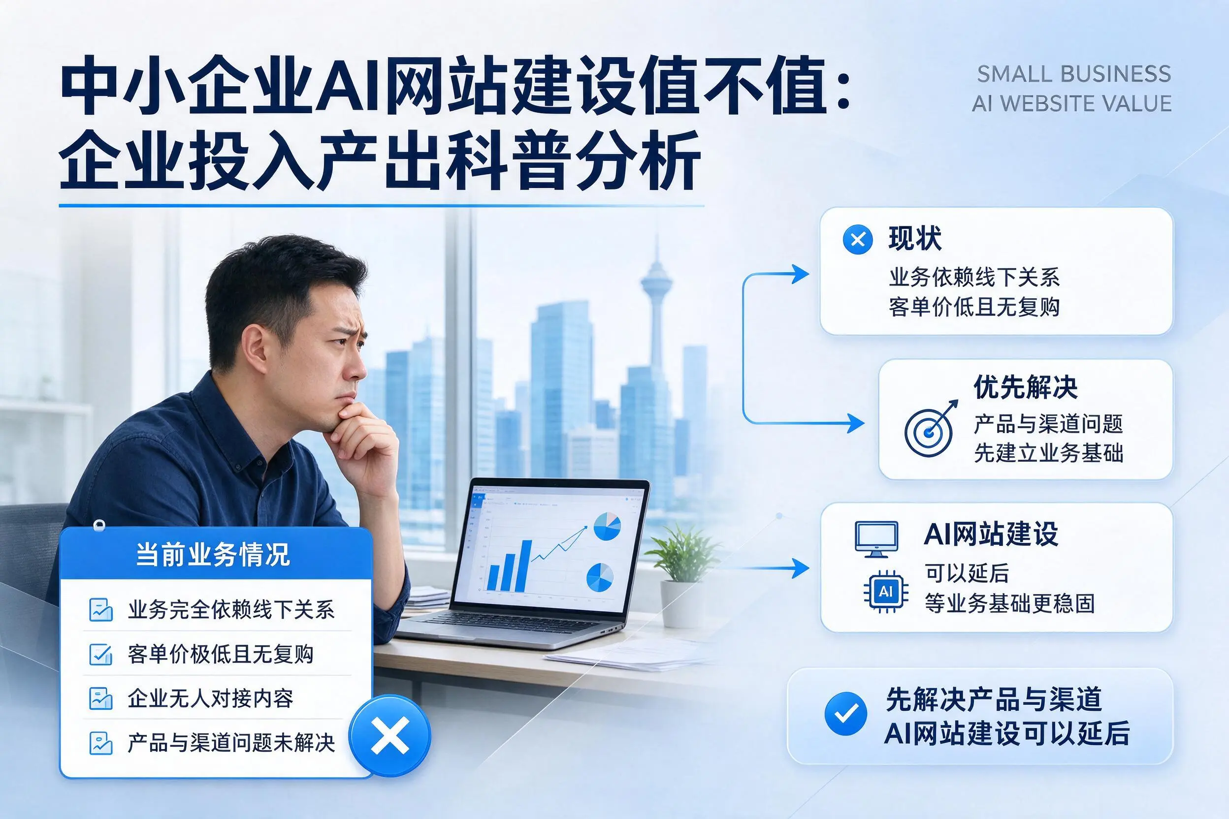 中小企业AI网站建设值不值:商洛企业投入产出科普分析
