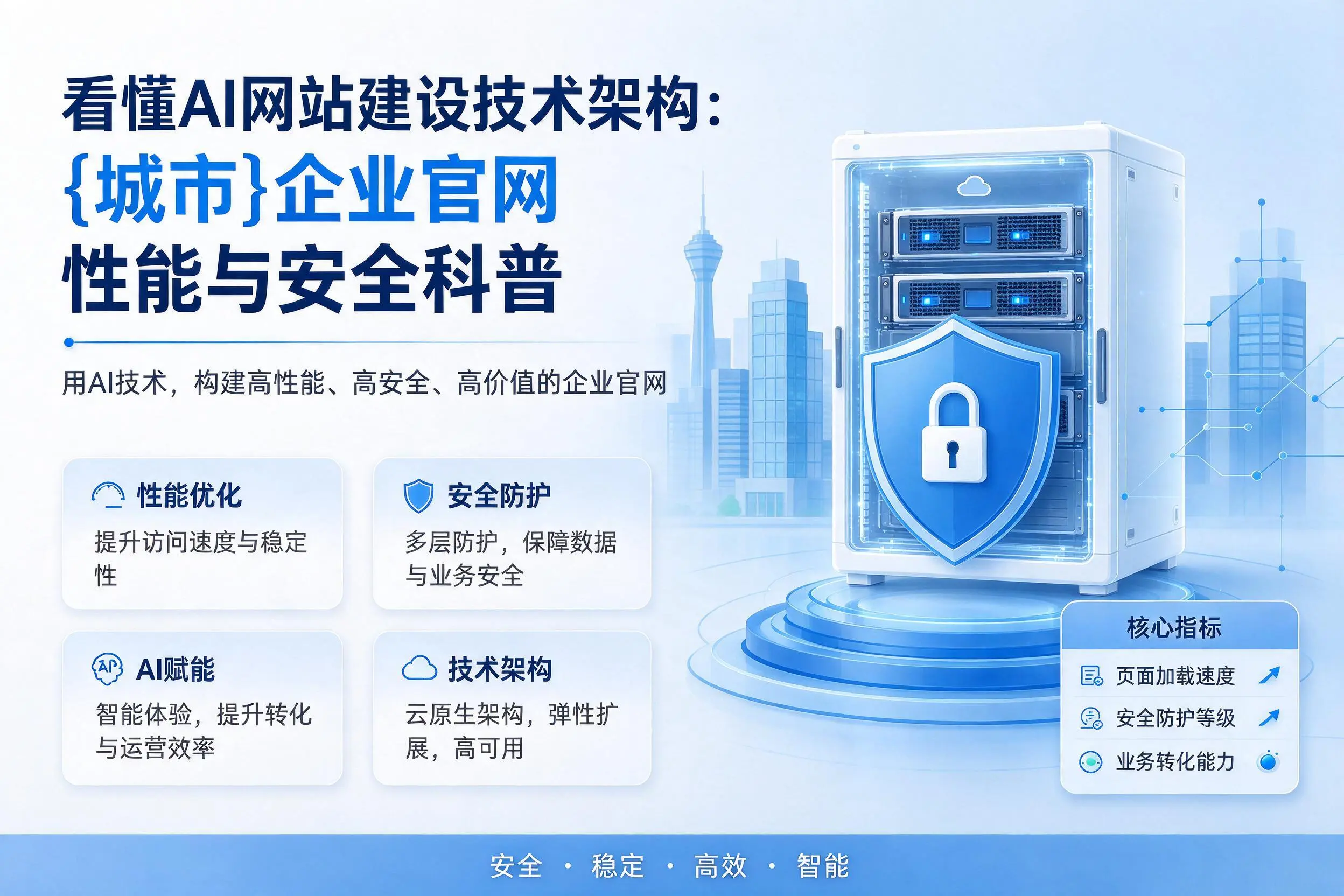 看懂AI网站建设技术架构:商洛企业官网性能与安全科普
