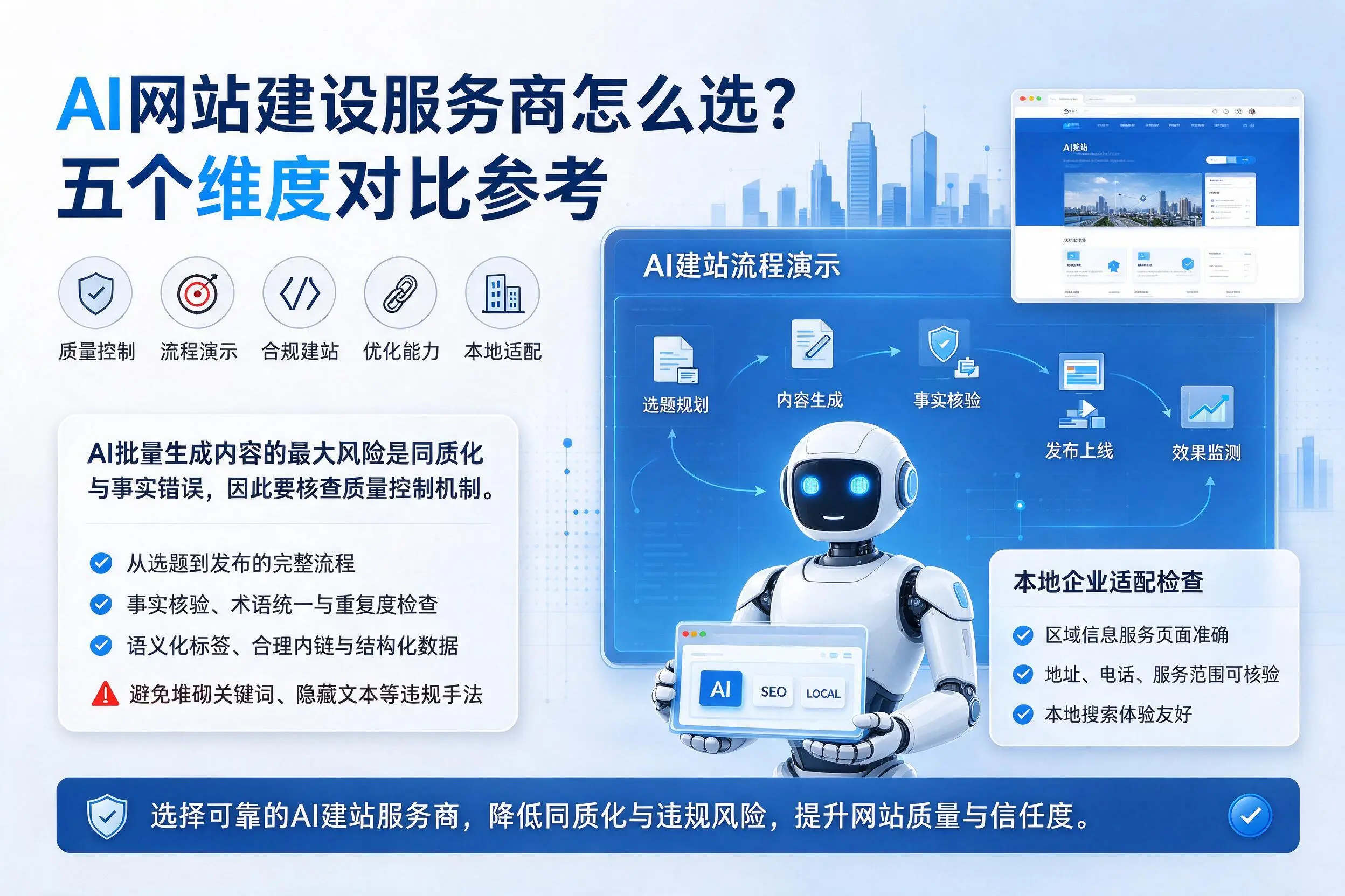 商洛AI网站建设服务商怎么选?五个维度对比参考