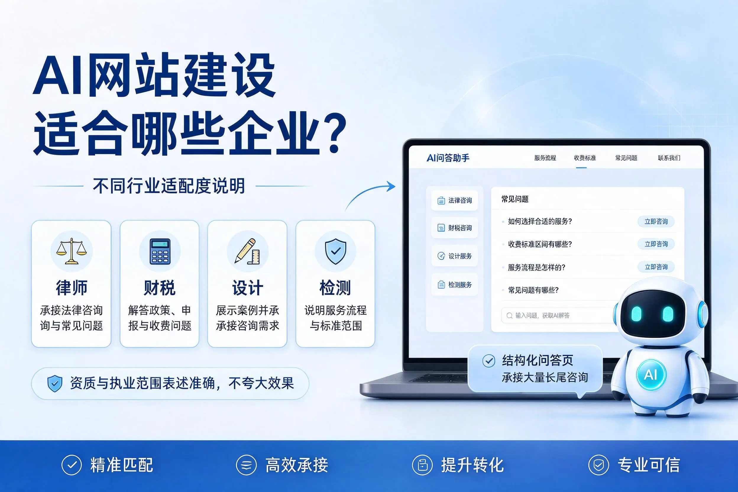 AI网站建设适合哪些企业?商洛不同行业适配度说明